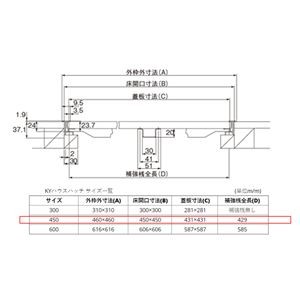 TOWN.MALL SHOPPING 水上 床点検口 KYハウスハッチ ブロンズ 床