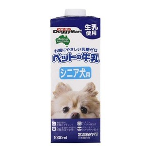 〔まとめ〕 ドッグフード ペットフード ドギーマン ハヤシ ペットの牛乳 シニア犬用 1000ml 10セット ペット用品 【代引不可】