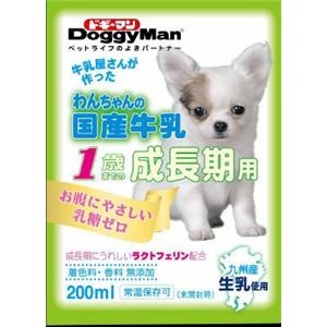 〔まとめ〕 ドッグフード ペットフード ドギーマン ハヤシ わんちゃんの国産 牛乳 成長期用 200ml 24セット 日本製 ペット用品 【代引不可】