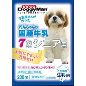 〔まとめ〕 ドッグフード ペットフード ドギーマン ハヤシ わんちゃんの国産 牛乳 シニア用 200ml 24セット 日本製 ペット用品 【代引不可】