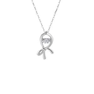 ダンシングストーンペンダント/ネックレス【K18WG・天然ダイヤモンド0.03ct】FTW-2140_18WG