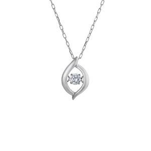 ダンシングストーンペンダント/ネックレス【K18WG・天然ダイヤモンド0.03ct】FTW-2356_18WG