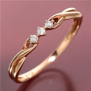 K10PG ダイヤリング ツイストリング（指輪）【10金ピンクゴールド】184275 11号
