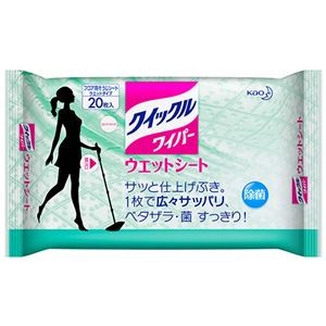 (まとめ) 花王 クイックルワイパー ウエットシート 1セット(60枚：20枚×3パック)  【×5セット】