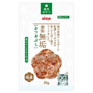 〔まとめ〕 キャットフード ペットフード 金缶 無垢 かつおぶし 20g 10セット 日本製 猫用品 ペット用品【代引不可】