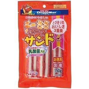 〔まとめ〕 ドッグフード ペットフード ドギーマン チーささビーフサンド乳酸菌入 150g 約28本 12組 ドックフード ペット用品【代引不可】