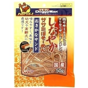 〔まとめ〕 ドッグフード ペットフード ドギーマン しなやかササミほそーめん おさかなサンド 50g 12セット ペット用品【代引不可】