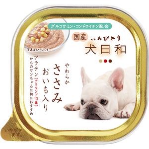 〔まとめ〕 ドッグフード ペットフード 犬日和トレイ ささみ アラウンド10歳 100g 24セット 日本製 ドックフード ペット用品【代引不可】