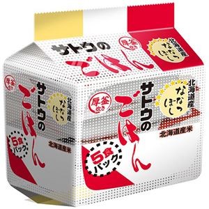 サトウ食品 サトウのごはん 北海道産ななつぼし 200g 1セット（40食：5食×8パック）【代引不可】