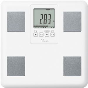 （まとめ）タニタ 体組成計 FitScan ホワイト FS-200-WH 1台 【×3セット】