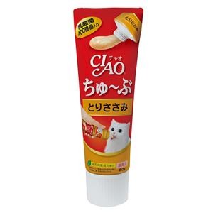 〔まとめ〕 キャットフード ペットフード CIAO ちゅ～ぶ とりささみ 80g 12セット 日本製 猫用品 ペット用品【代引不可】