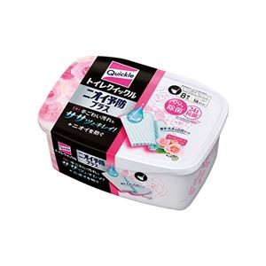 （まとめ） 花王 トイレクイックル ニオイ予防プラス エレガントローズの香り 本体 【×10セット】