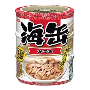 【まとめ】海缶ミニ3P かつお 180g(60g×3缶)［猫用フード］【×24セット】