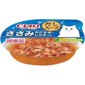 （まとめ） CIAO このままだしスープ ささみ かにかま・しらす入り 60g （ペットフード・猫用） 【×24セット】