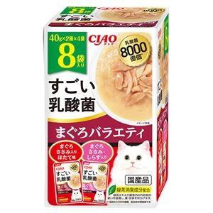 （まとめ） CIAO すごい乳酸菌パウチ まぐろバラエティ 40g×8袋 （ペットフード・猫用） 【×5セット】