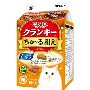 （まとめ） CIAO クランキーちゅ～る和え牛乳パック かつお節ミックス味 190g （ペットフード・猫用） 【×5セット】