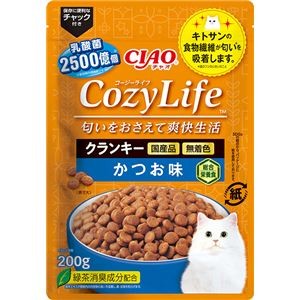 （まとめ） CIAO CozyLife クランキー かつお味 200g （ペットフード・猫用） 【×5セット】