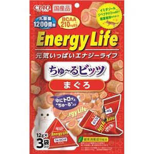 （まとめ） CIAO EnergyLifeちゅ～るビッツ まぐろ 12g×3袋 （ペットフード・猫用） 【×10セット】