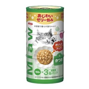 （まとめ） MiawMiaw 3P かつお 480g（160g×3缶） （ペットフード・猫用） 【×5セット】