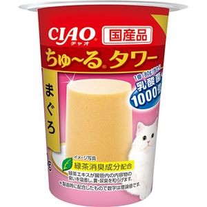 （まとめ） CIAO ちゅ～るタワー まぐろ 80g （ペットフード・猫用） 【×8セット】