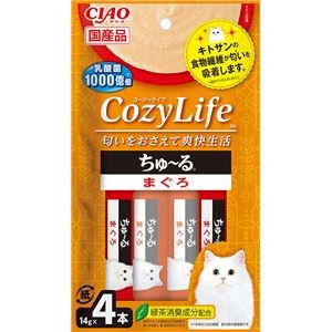 （まとめ） CIAO CozyLifeちゅ～る まぐろ 14g×4本 （ペットフード・猫用） 【×10セット】