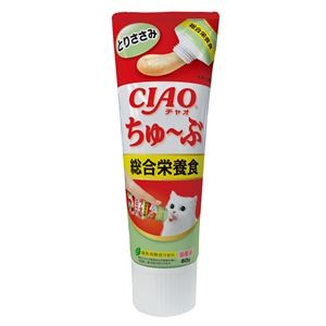 （まとめ） CIAO ちゅ～ぶ 総合栄養食 とりささみ 80g （ペットフード・猫用） 【×12セット】