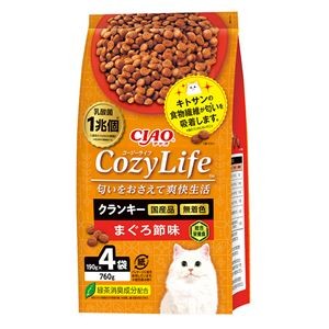 （まとめ） CIAO CozyLife クランキー まぐろ節味 190g×4袋 （ペットフード・猫用） 【×3セット】