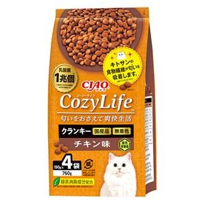 （まとめ） CIAO CozyLife クランキー チキン味 190g×4袋 （ペットフード・猫用） 【×3セット】