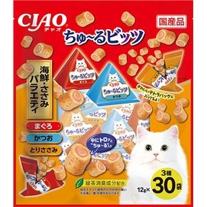 CIAO ちゅ～るビッツ 海鮮・ささみバラエティ 12g×30袋入 （ペットフード・猫用）