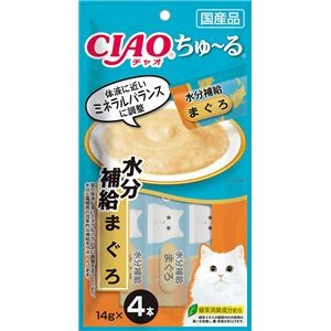 （まとめ） CIAO ちゅ～る 水分補給 まぐろ 14g×4本 （ペットフード・猫用） 【×10セット】