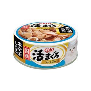 （まとめ） CIAO 国産活まぐろプレミアム 本かつお しらす入り 70g （ペットフード・猫用） 【×10セット】