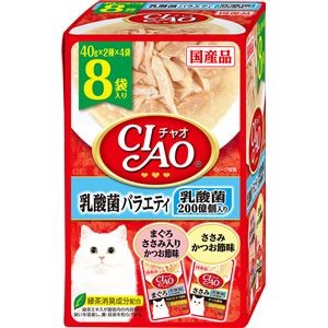 （まとめ） CIAO パウチ 乳酸菌バラエティ 40g×8袋 （ペットフード・猫用） 【×5セット】