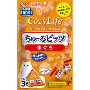 （まとめ） CIAO CozyLifeちゅ～るビッツ まぐろ 12g×3袋 （ペットフード・猫用） 【×10セット】