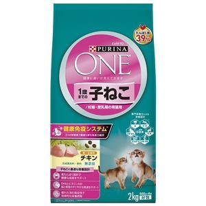 ピュリナワンキャット 1歳までの子ねこ用／妊娠・授乳期の母猫用 チキン 2kg （ペットフード・猫用）