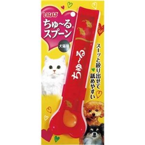 （まとめ）いなば ちゅ～るスプーン 赤【×5セット】 (犬猫用品/食器)