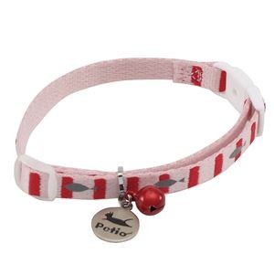 （まとめ）CAT COLLAR フィッシュボーダーカラー ピンク【×3セット】 (猫用品/首輪)