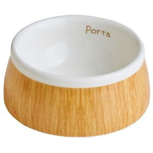 （まとめ）Porta 木目調 陶器食器 Sサイズ【×3セット】 (犬猫用品/食器)