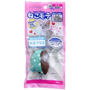 （まとめ）ねこモテ 水玉マウス【×10セット】 (猫用玩具)