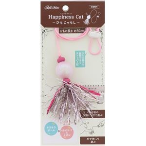 （まとめ）Happiness Cat ひもじゃらし パールピンク【×5セット】 (猫用玩具)