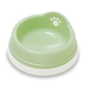 （まとめ）すべり止め付きペット皿 ミニ ライトグリーン【×5セット】 (犬猫用品/食器)