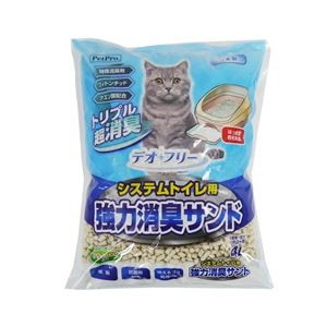 （まとめ）デオフリー システムトイレ用強力消臭サンド4L【×2セット】 (猫砂)