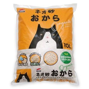 （まとめ） ネオ砂 おから オーガニック 10L 【×2セット】 （猫砂）