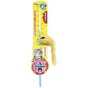 （まとめ） CAT TOY 猫じゃらし ふわふわマウス 【×5セット】 （猫用玩具）