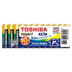 （まとめ） 東芝 アルカリ乾電池 アルカリ1 単4 12本まとめパック 【×3セット】