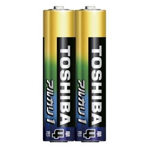 （まとめ） 東芝 アルカリ乾電池 アルカリ1 単4 2本シュリンクパック 【×10セット】