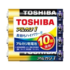 （まとめ） 東芝 アルカリ乾電池 アルカリ1 単4 4本シュリンクパック 【×5セット】