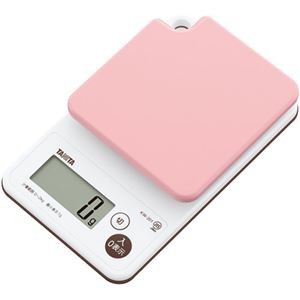 タニタ 洗えるデジタルクッキングスケール2kg ピンク KW-201-PK