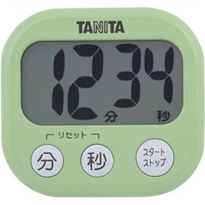 【5セット】 タニタ デジタルタイマー でか見えタイマー ピスタチオグリーン TD-384-GRX5