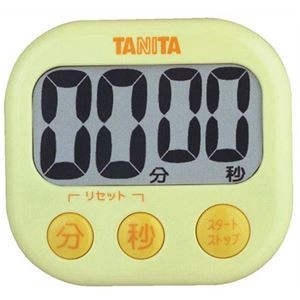 【5セット】 タニタ デジタルタイマーでか見えタイマー イエロー TD-384-YLX5