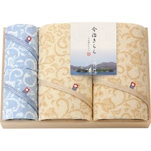 今治きらら 愛媛今治 木箱入バスタオル2P&ハンドタオル2P バスタオル60×115cm、ハンドタオル34×34cm B1146574